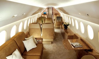Falcon 7X Luxury Jet Interior